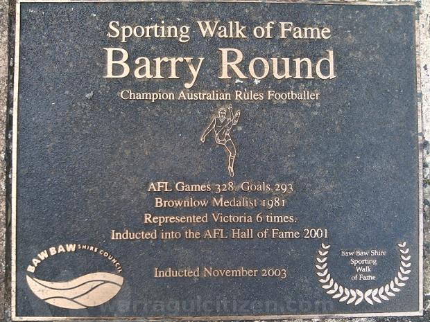 barry round wof plaque