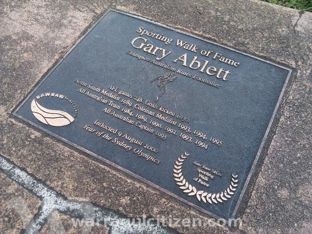 gary ablett wof plaque