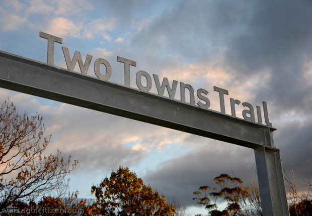 two towns trail sign june 2014 by william pj kulich for warragul baw baw citizen c