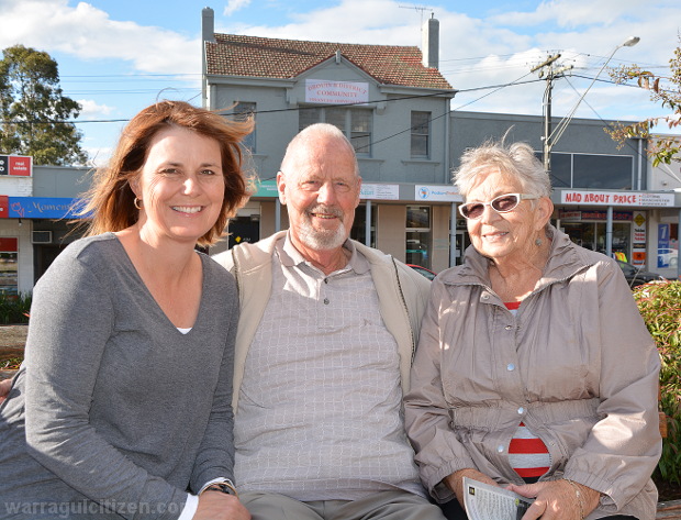 Meredith Krygger Max Hine and Ila Hine outside their former home and workplace warragul baw baw citizen by william pj kulich