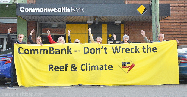 protest against commonwealth bank reef climate warragul warragul baw baw citizen by william pj kulich
