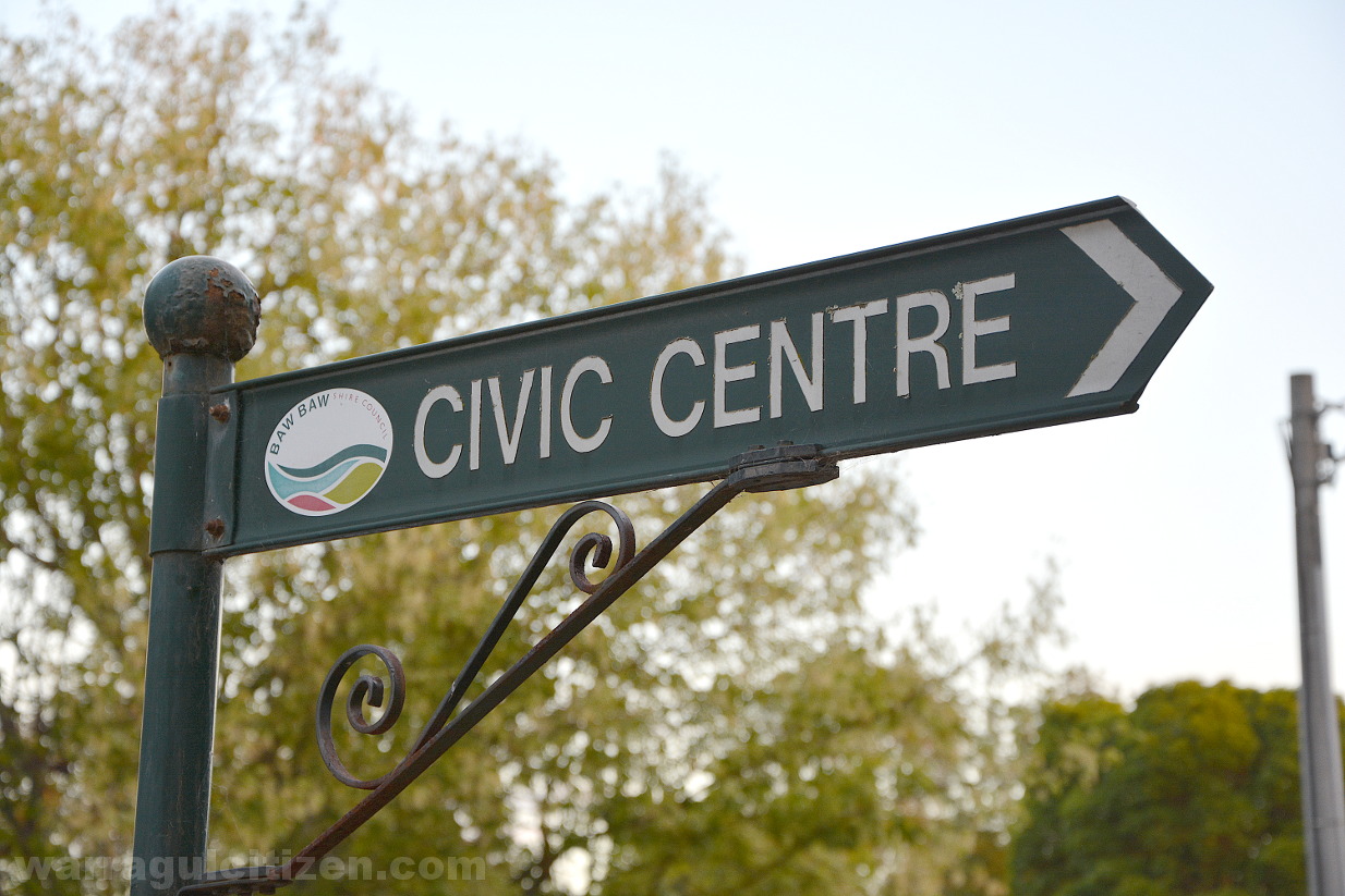 baw baw civic centre sign warragul baw baw citizen by william pj kulich