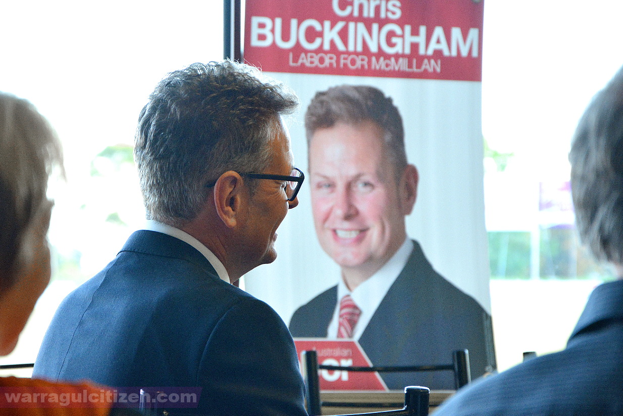 chris buckingham at campaign launch drouin by william pj kulich for warragul baw baw citizen